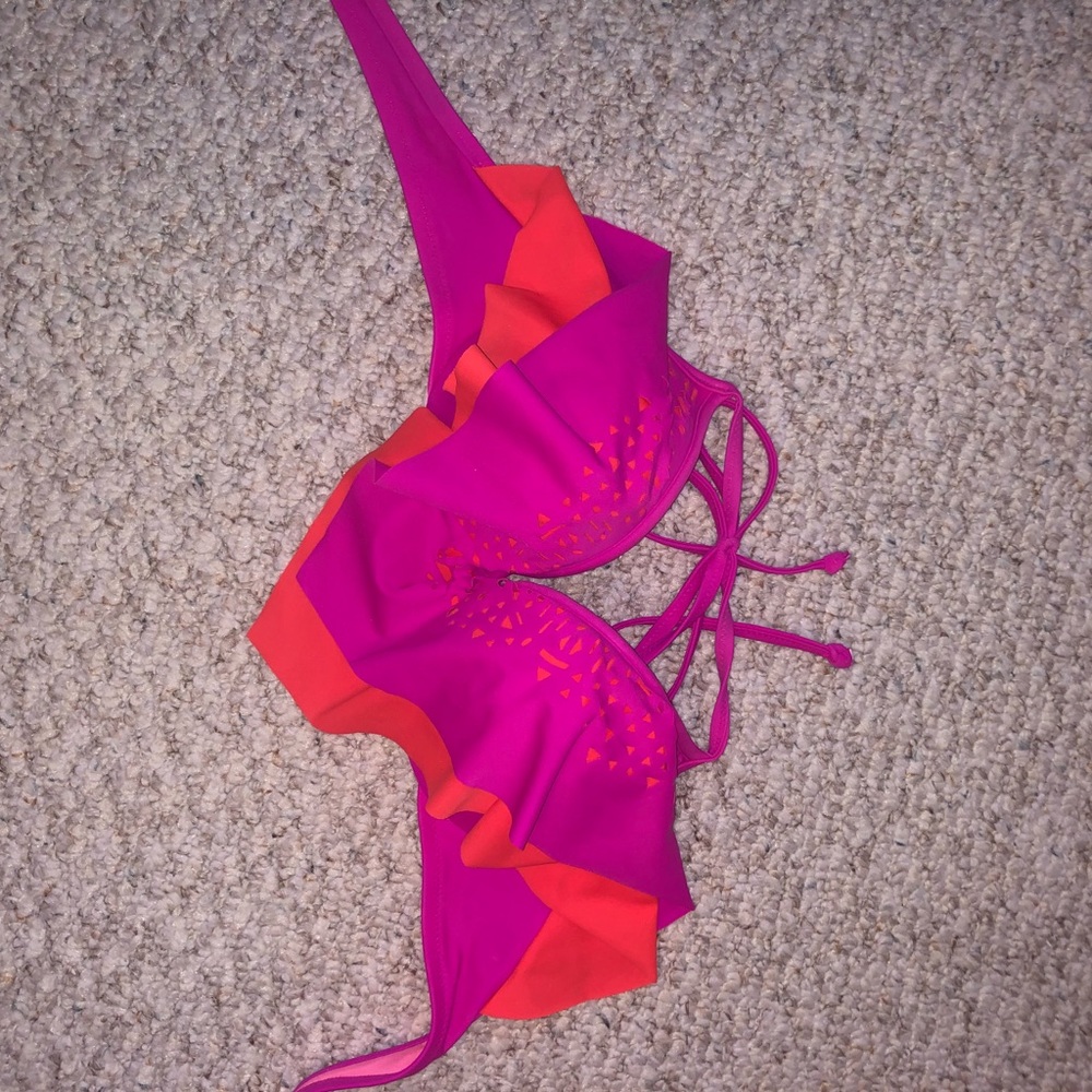 VS PINK ruffle bikini top